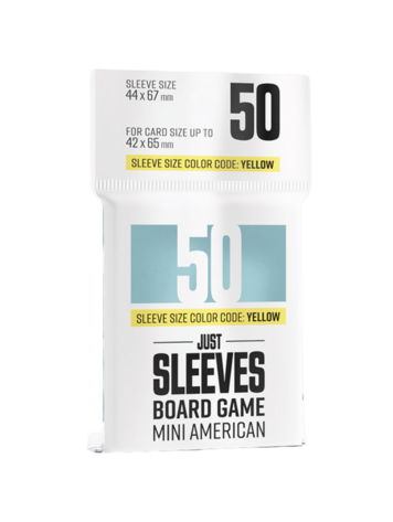 GAMEGENIC JUST SLEEVES MINI AMERICAN CLEAR 50 CT