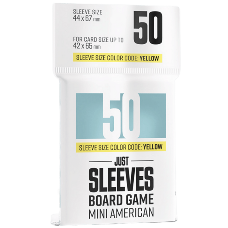 GAMEGENIC JUST SLEEVES MINI AMERICAN CLEAR 50 CT
