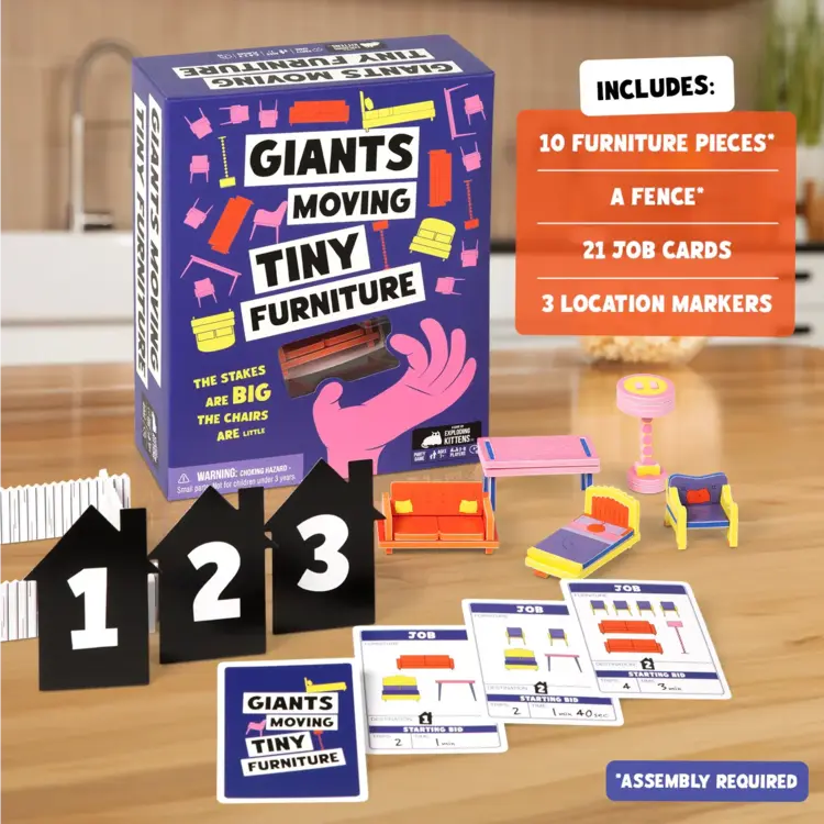 EXPLODING KITTENS GROUP LLC GIANTS MOVING TINY FURNITURE