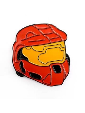 KOLORSPUN VIDEO GAME HELMET ENAMEL PIN RED