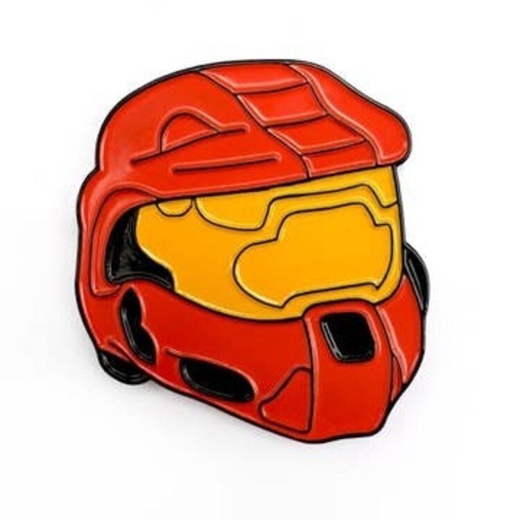 KOLORSPUN VIDEO GAME HELMET ENAMEL PIN RED