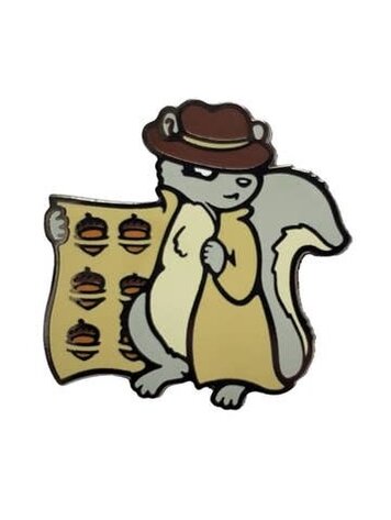KOLORSPUN SHADY SQUIRREL ENAMEL PIN