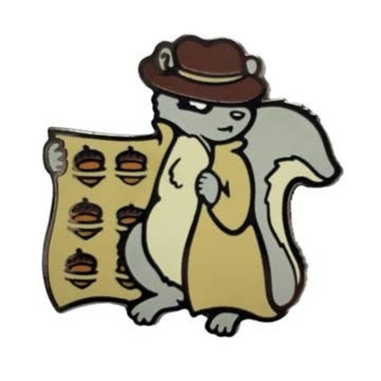 KOLORSPUN SHADY SQUIRREL ENAMEL PIN