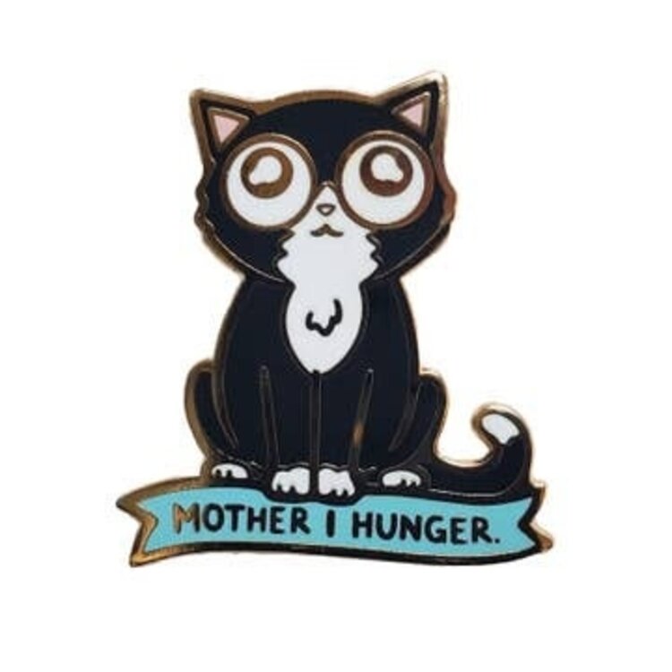 KOLORSPUN HUNGRY CAT ENAMEL PIN