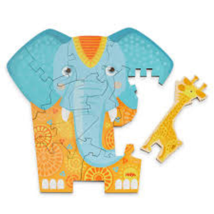 HABA GAMES ELEPHANT 2 IN 1 WOODEN PUZZLE