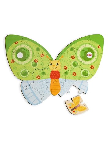 HABA GAMES BUTTERFLY 2 IN 1 WOODEN PUZZLE