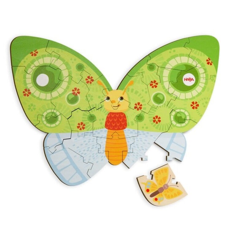 HABA GAMES BUTTERFLY 2 IN 1 WOODEN PUZZLE