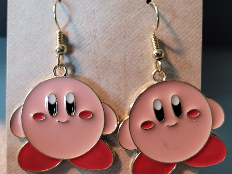VIDEO GAME EARRINGS - KIRBY