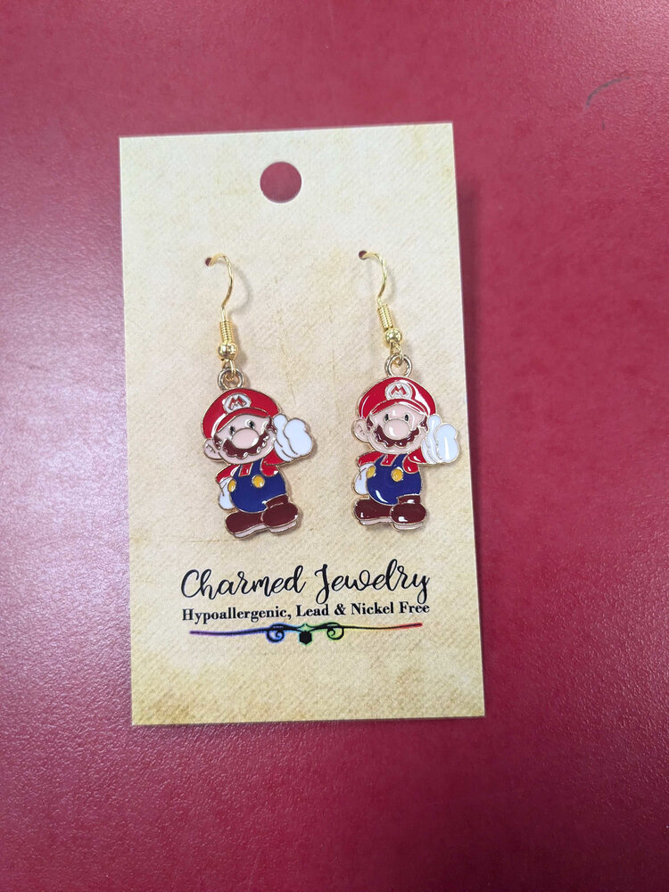 VIDEO GAME EARRINGS - MARIO