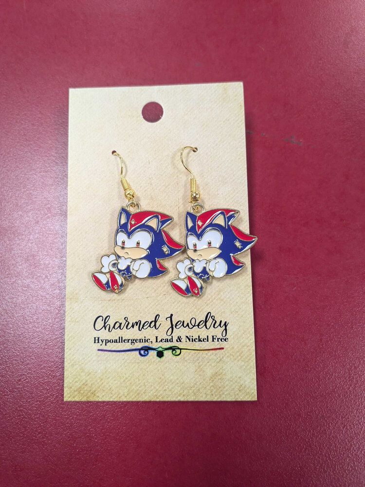 VIDEO GAME EARRINGS - SHADOW THE HEDGEHOG