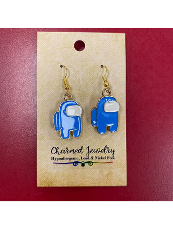 AMONG US EARRINGS BLUE