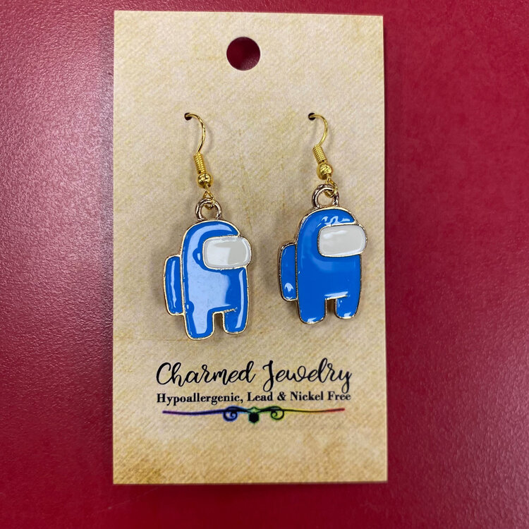 AMONG US EARRINGS BLUE
