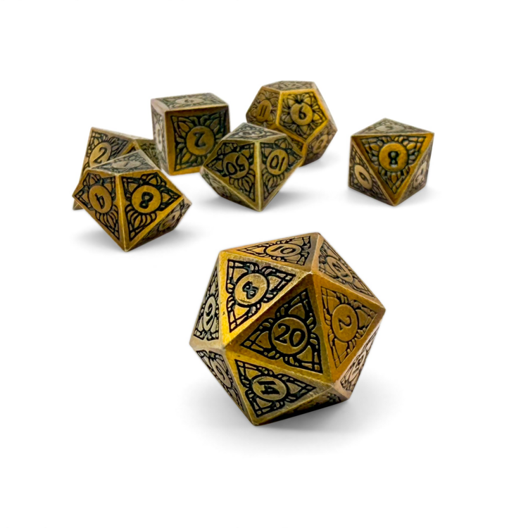 NORSE FOUNDRY SYLVAN WEAVER VERDANT VANGUARD METAL DICE SET