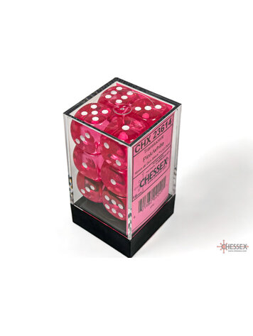 CHESSEX CHX 23614 TRANSLUCENT PINK/WHITE 12MM DC