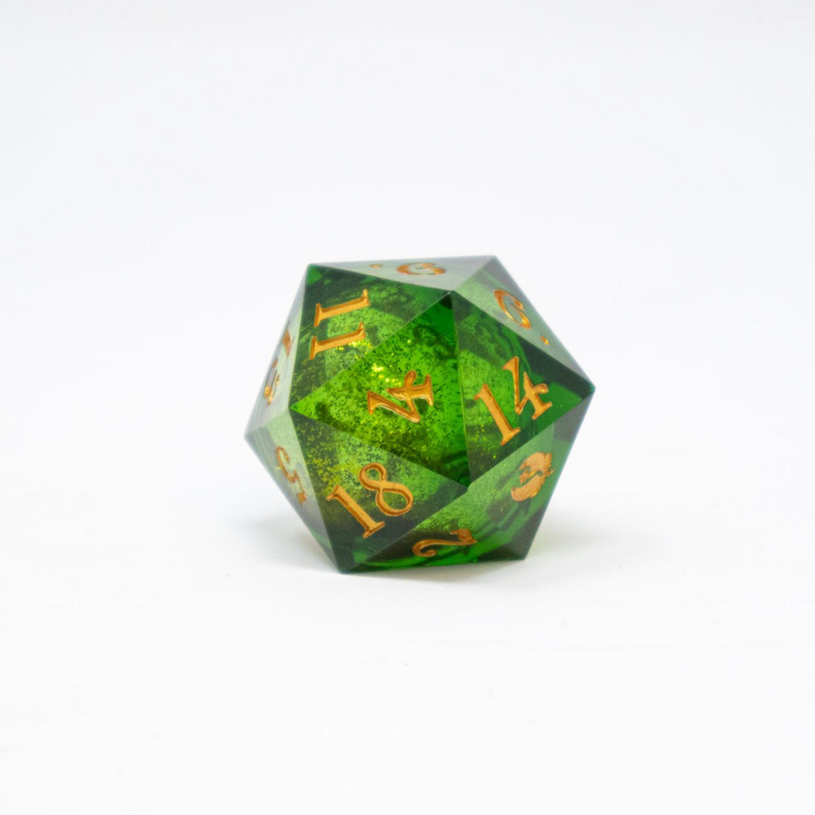 THE FIELD GUIDE TO FLORAL DRAGONS LEAF GREEN LIQUID CORE D20