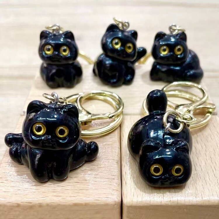 BLACK CAT KEYRING