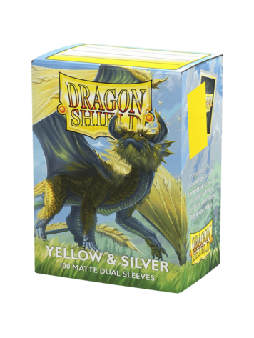 DRAGON SHIELD DRAGON SHIELD 100 CT MATTE DUAL SLEEVES YELLOW & SILVER