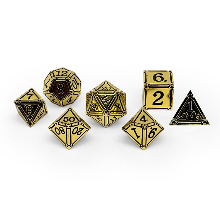 NORSE FOUNDRY IRONWORKS ANCIENT TREASURES METAL RPG DICE SET