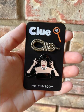 CULT CLASSIC CLUE HORROR MOVIE PIN SET - MRS WHITE & ROPE