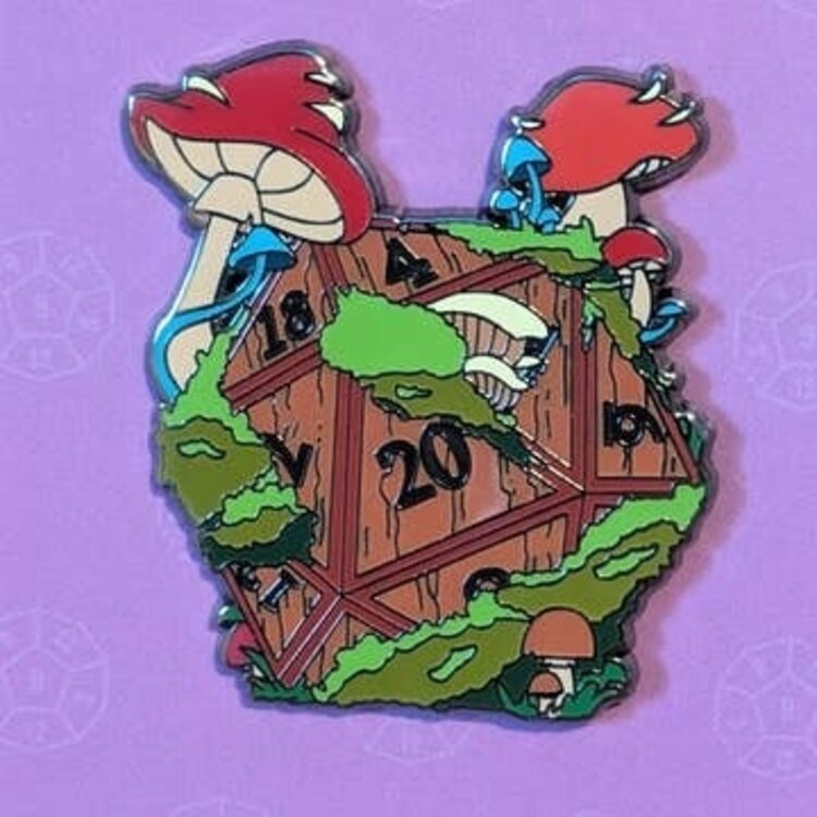 FOREST MUSHROOM D20 ENAMEL PIN