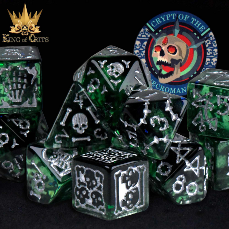 DND DICE CRYPT OF THE NECROMANCER 11 DICE RPG SET