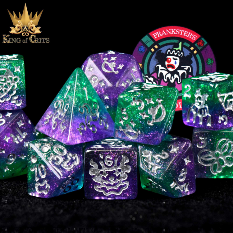 DND DICE PRANKSTERS PARADISE - 11 RPG DICE SET