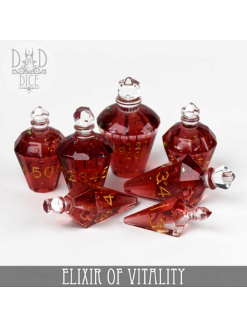 DND DICE ELIXIR OF VITALITY HANDMADE RPG DICE SET