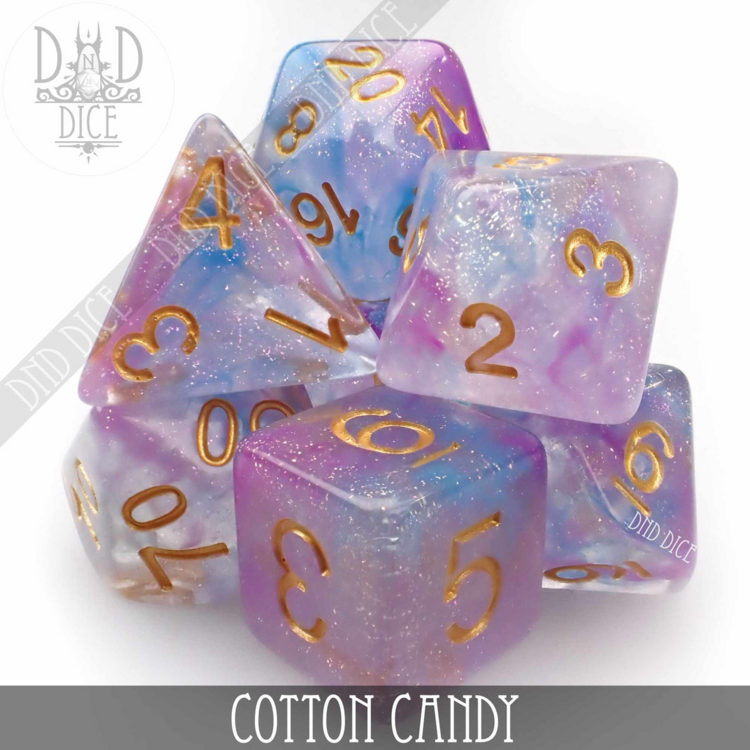 DND DICE COTTON CANDY RPG DICE SET