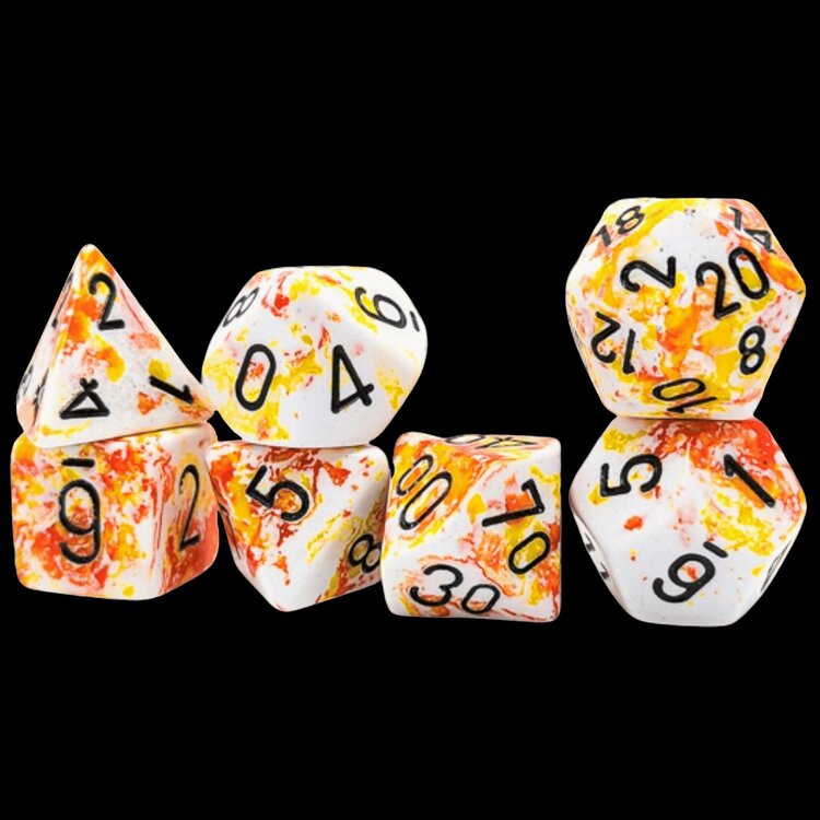 CHESSEX CHX 24403 7CT POLYHEDRAL DICE BRUSHED SUNRISE