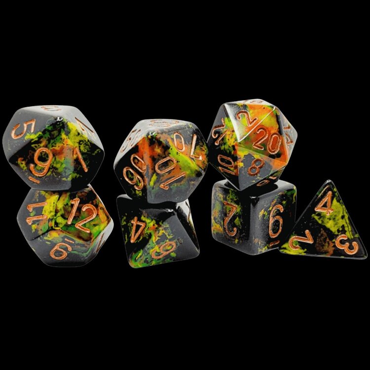 CHESSEX CHX 24405 7CT POLYHEDRAL DICE BRUSHED DEEP FOREST