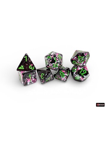 CHESSEX CHX 24414 7CT POLYHEDRAL DICE BRUSHED PAINTBALL