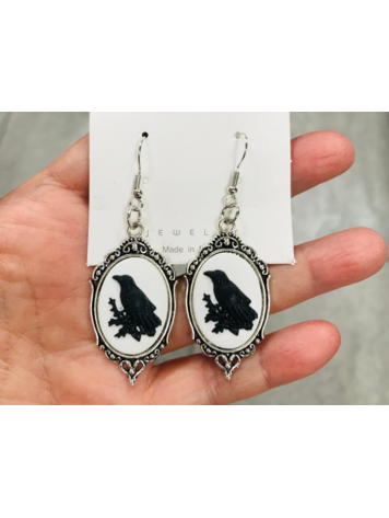 BLACK CROW HALLOWEEN EARRINGS