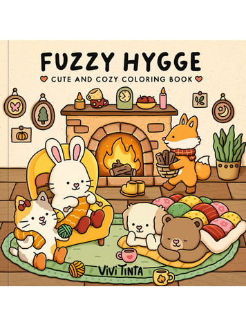 CLARKSON POTTER FUZZY HYGGE CUTE & COZY COLORING BOOK