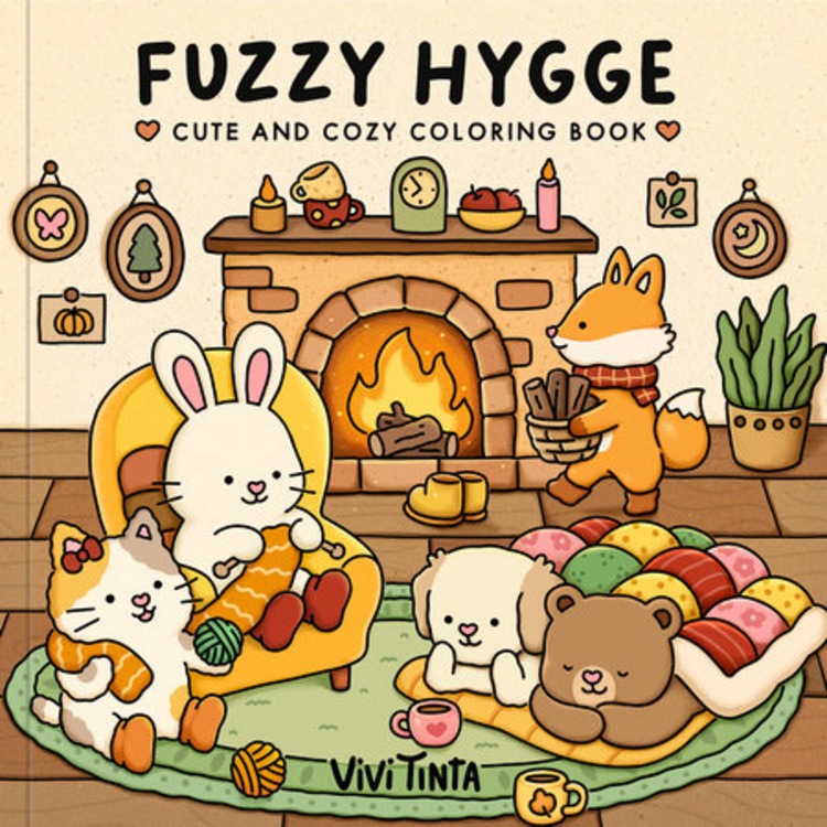 CLARKSON POTTER FUZZY HYGGE CUTE & COZY COLORING BOOK