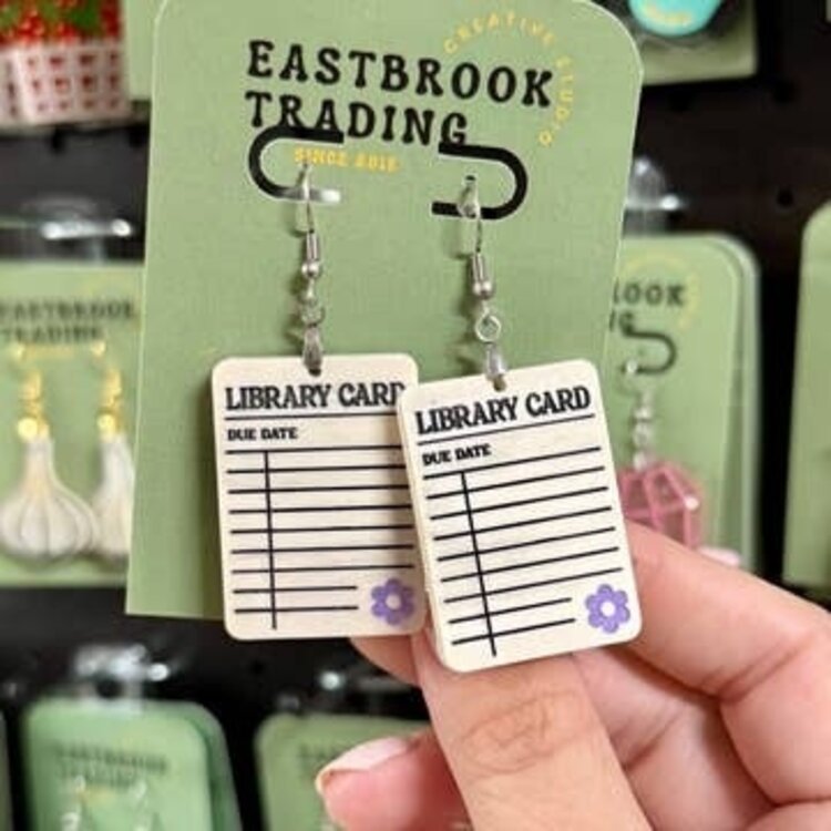 LIBRARY CARD EARRINGS