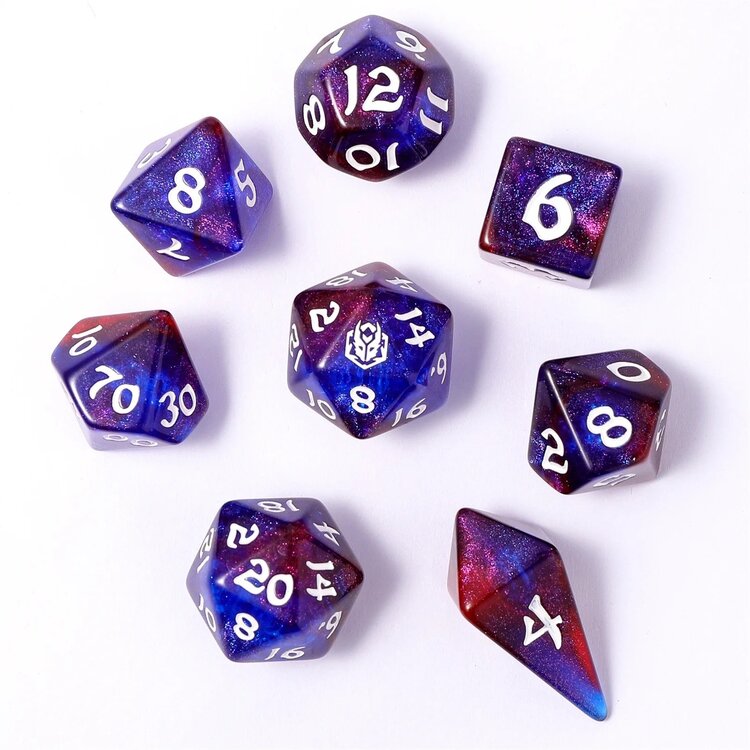 HYMGHO HYMGHO WYRMFORGED ROLLERS - ROUNDED EDGE 8 PIECE POLY DICE SET - ARCANE NEXUS