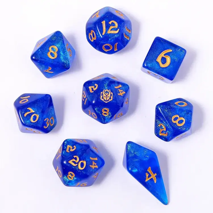 HYMGHO HYMGHO WYRMFORGED ROLLERS - ROUNDED EDGE 8 PIECE POLY DICE SET - CANTRIP