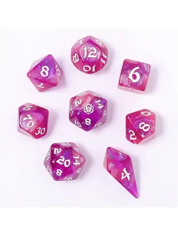 HYMGHO HYMGHO WYRMFORGED ROLLERS - ROUNDED EDGE 8 PIECE POLY DICE SET - WITCHS BREW