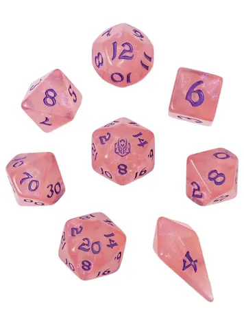HYMGHO HYMGHO WYRMFORGED ROLLERS - ROUNDED EDGE 8 PIECE POLY DICE SET - ELIXER OF LIFE