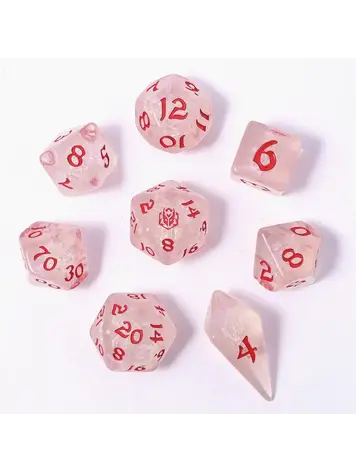 HYMGHO HYMGHO WYRMFORGED ROLLERS - ROUNDED EDGE 8 PIECE POLY DICE SET - WINTER SOLSTICE