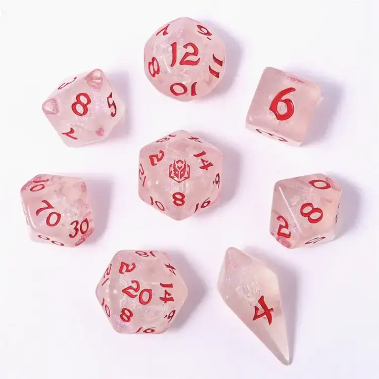 HYMGHO HYMGHO WYRMFORGED ROLLERS - ROUNDED EDGE 8 PIECE POLY DICE SET - WINTER SOLSTICE