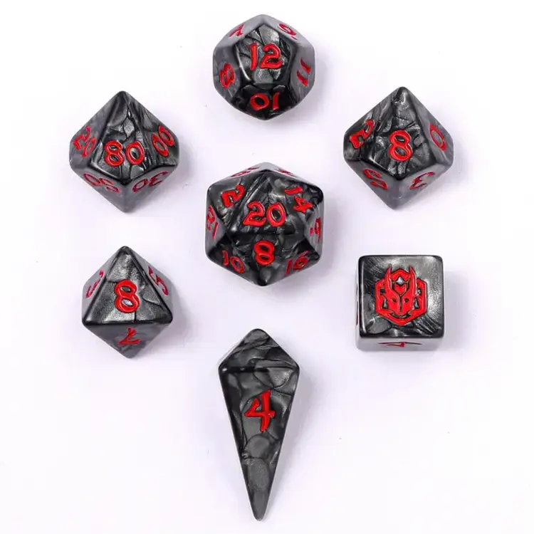 HYMGHO HYMGHO MINI POLYMER RPG DICE SET - IRON GOLEM