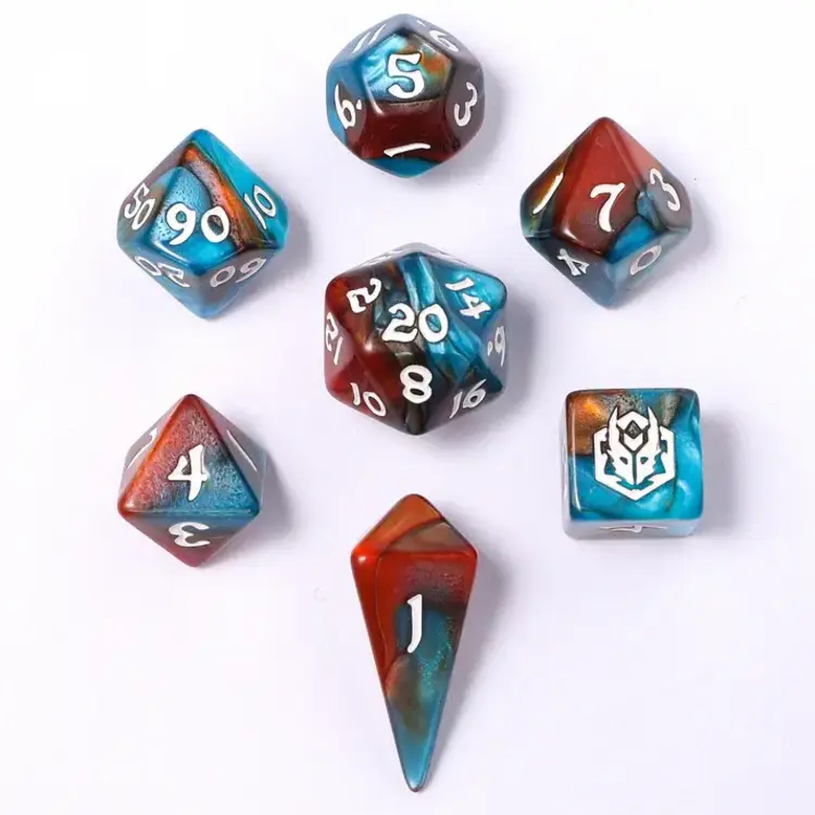 HYMGHO HYMGHO MINI POLYMER RPG DICE SET - BARDS CLOAK