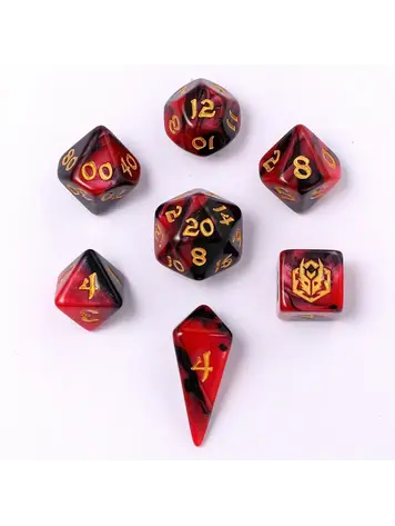 HYMGHO HYMGHO MINI POLYMER RPG DICE SET - BLOOD PACT