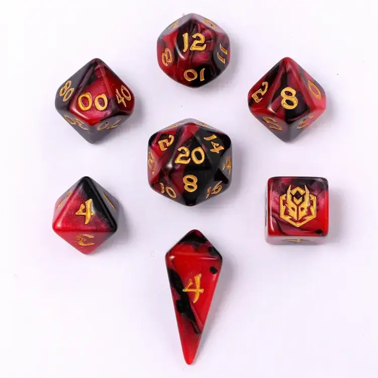 HYMGHO HYMGHO MINI POLYMER RPG DICE SET - BLOOD PACT
