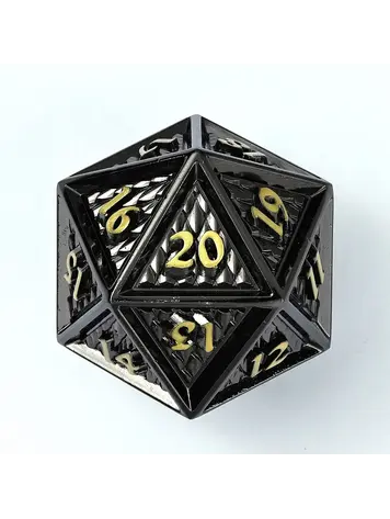 HYMGHO HYMGHO 45MM METAL BEHEMOTH SPINDOWN D20 GUNMETAL W/ GOLD