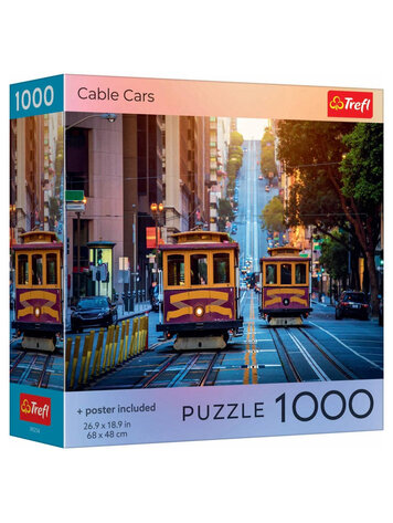 TREFL 1000 PC JIGSAW PUZZLE CABLE CARS