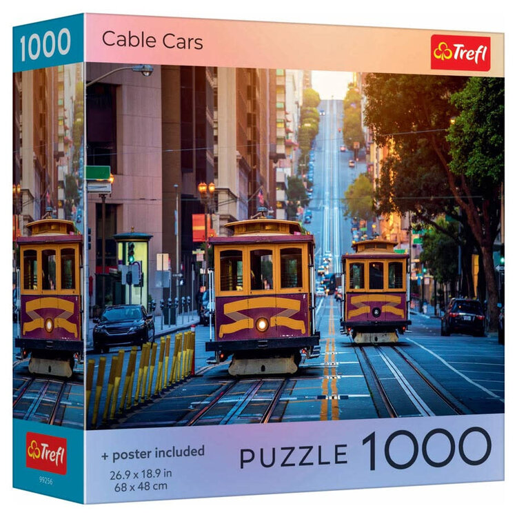 TREFL 1000 PC JIGSAW PUZZLE CABLE CARS