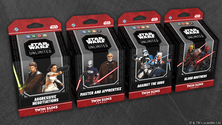 FANTASY FLIGHT GAMES STAR WARS UNLIMITED TWIN SUNS DECKS (SET OF 4) PREORDER