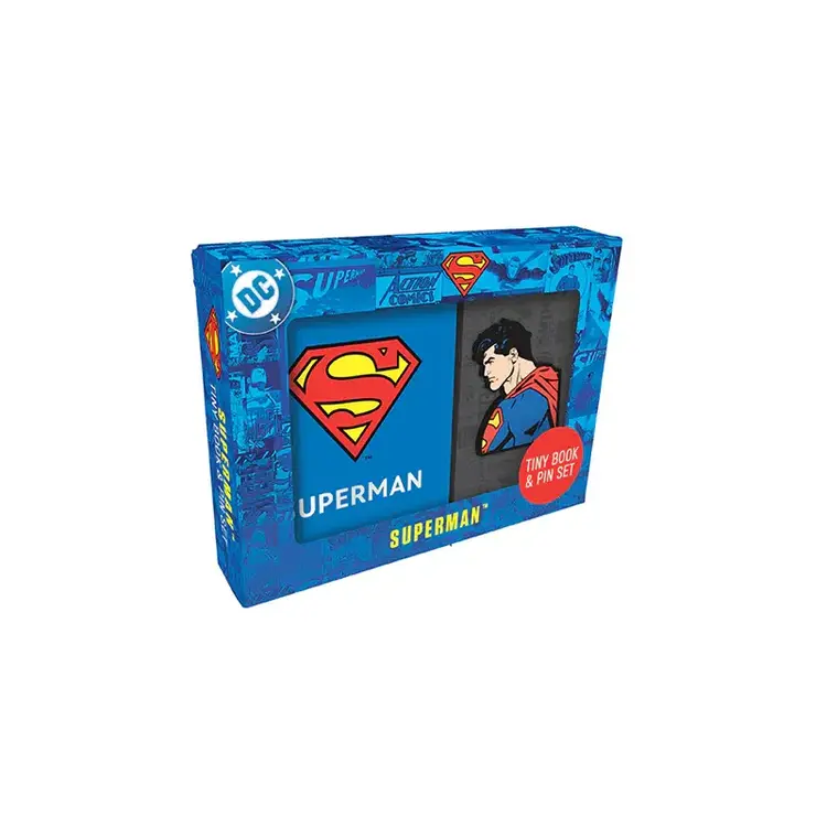 INSIGHT EDITIONS DC COMICS SUPERMAN TINY BOOK AND PIN SET
